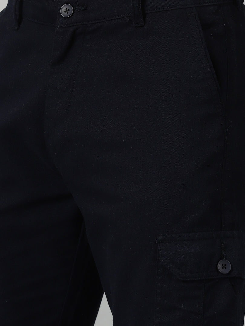 Cargo trousers e.s.trail black/lapisturquoise | Strauss