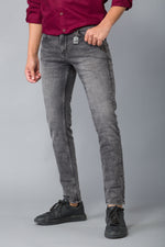 Load image into Gallery viewer, GREY COLOR SLIM FIT JEANS FOR MEN
