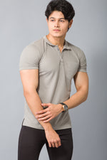 Load image into Gallery viewer, MEN&#39;S GREY PLAIN POLO WITH POCKET
