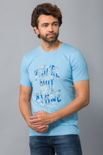 Load image into Gallery viewer, MEN&#39;S SKY BLUE COLOR ROUND NECK T-SHIRT
