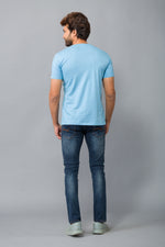 Load image into Gallery viewer, MEN&#39;S SKY BLUE COLOR ROUND NECK T-SHIRT
