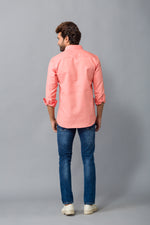 Load image into Gallery viewer, MEN&#39;S PINK PLAIN CASUAL SHIRT
