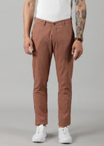 Load image into Gallery viewer, Rust Cotton Trouser For Men&#39;s
