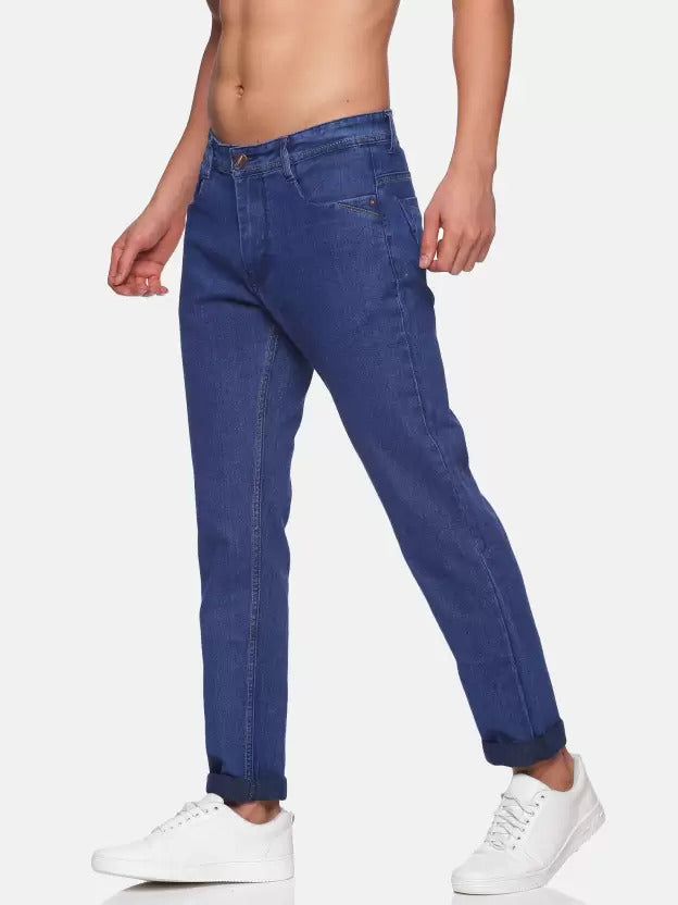 Blue Regular Fit Denim Jeans For Men's