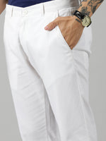Load image into Gallery viewer, White Cotton Trouser For Men&#39;s
