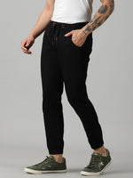 Load image into Gallery viewer, Black Cotton Stylish Jogger For&#39;s Men

