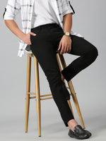 Load image into Gallery viewer, Black Cotton Trouser For Men&#39;s
