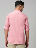 Load image into Gallery viewer, Pink Cotton Solid Shirt For Men&#39;s
